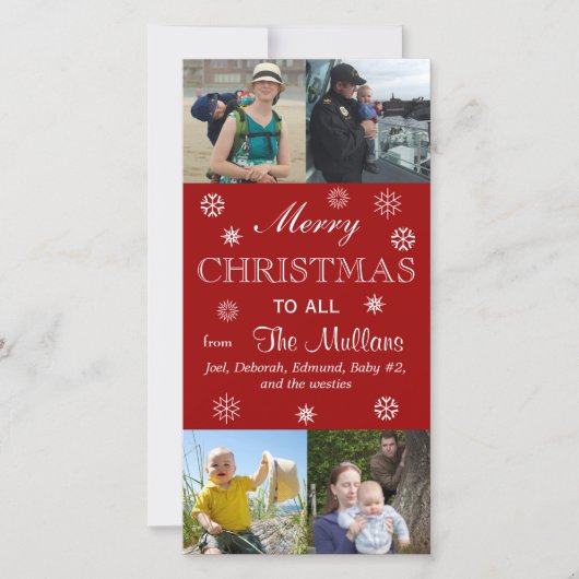 Vrolijk kerstfeest voor iedereen feestdagenkaart (Voorkant)