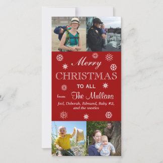 Vrolijk kerstfeest voor iedereen feestdagenkaart