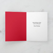 Vrolijk kerstfeest voor iedereen kat met maretak feestdagen kaart (Binnen)