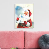 Vrolijk kerstfeest voor iedereen ( kerstman) canvas afdruk (Insitu (Woonkamer))