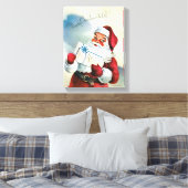 Vrolijk kerstfeest voor iedereen ( kerstman) canvas afdruk (Insitu (Slaapkamer))