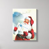 Vrolijk kerstfeest voor iedereen ( kerstman) canvas afdruk (Voorkant)