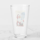 Vrolijk kerstfeest voor iedereen ( kerstman) glas (Achterkant)