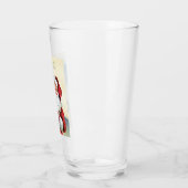 Vrolijk kerstfeest voor iedereen ( kerstman) glas (Links)