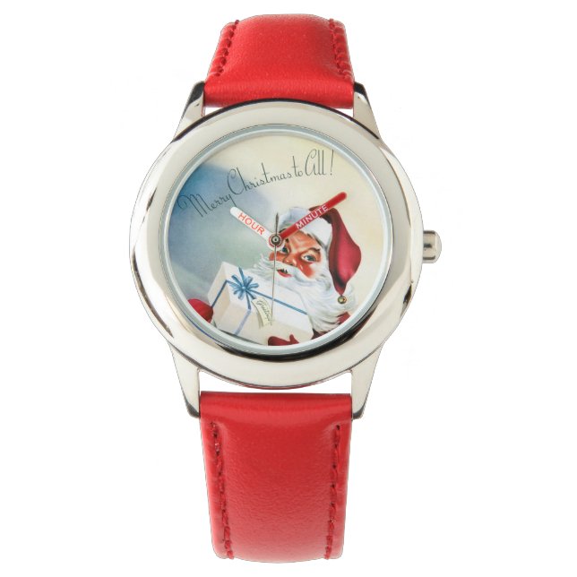 Vrolijk kerstfeest voor iedereen ( kerstman) horloge (Voorkant)