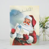 Vrolijk kerstfeest voor iedereen ( kerstman) kaart (Staand voorkant)