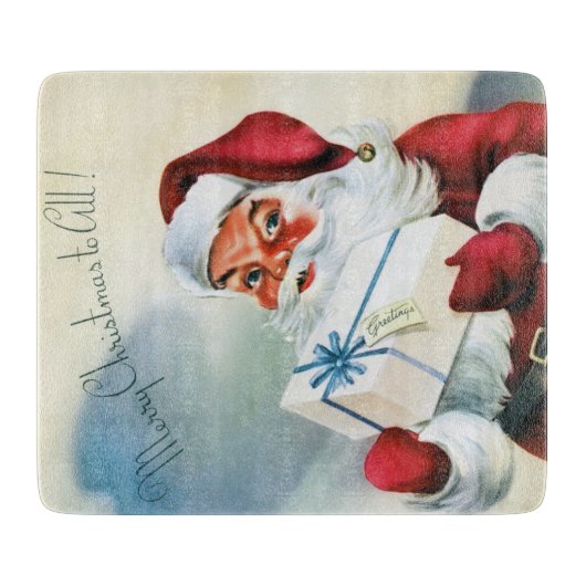 Vrolijk kerstfeest voor iedereen ( kerstman) snijplank (Voorkant)