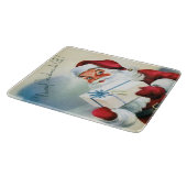 Vrolijk kerstfeest voor iedereen ( kerstman) snijplank (Hoek)