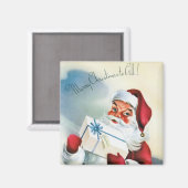 Vrolijk kerstfeest voor iedereen (Retro Santa Clau Magneet (Voorkant / Achterkant)