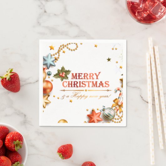 Vrolijk kerstfeest voor iedereen servet (Insitu)