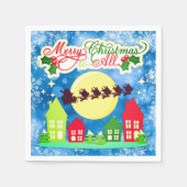 Vrolijk kerstfeest voor iedereen servetten (Voorkant)