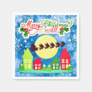 Vrolijk kerstfeest voor iedereen servetten
