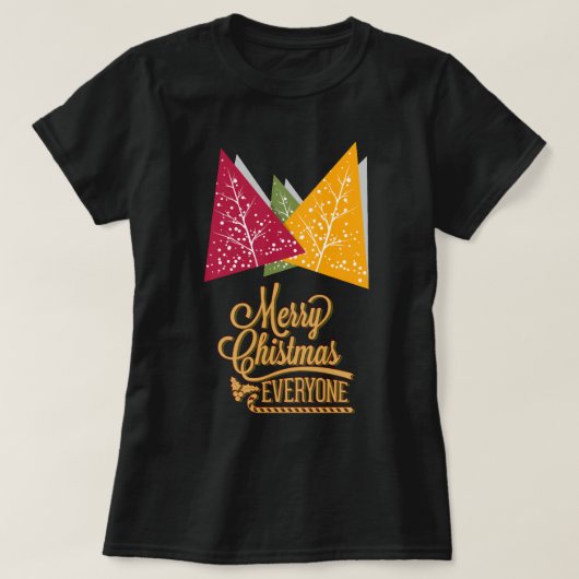 Vrolijk kerstfeest voor iedereen t-shirt (Design voorkant)