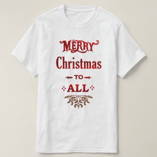 Vrolijk kerstfeest voor iedereen t-shirt (Design voorkant)