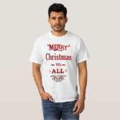Vrolijk kerstfeest voor iedereen t-shirt (Voorkant volledig)