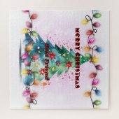 Vrolijk kerstfeest voor je beste vriend legpuzzel (Horizontaal)