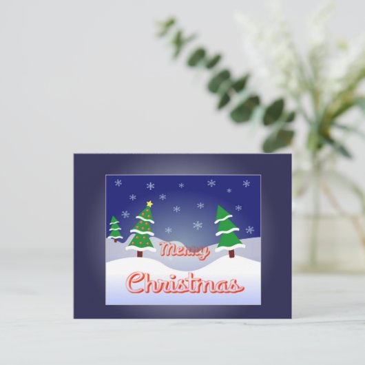 Vrolijk kerstfeest voor je! briefkaart (Staand voorkant)