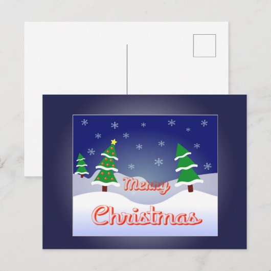 Vrolijk kerstfeest voor je! briefkaart (Voorkant / Achterkant)