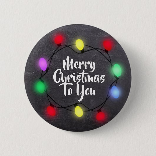 Vrolijk kerstfeest voor je kerstfeestdag ronde button 5,7 cm (Voorkant)