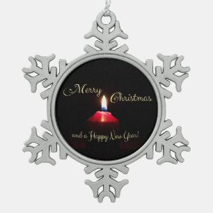 Vrolijk kerstfeest voor jou en je familie. tin sneeuwvlok ornament