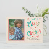 Vrolijk kerstfeest voor jou Foto Holiday Kaart (Staand voorkant)