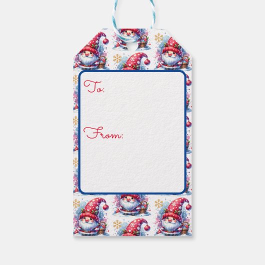 Vrolijk kerstfeest voor jou | Holiday Gnomes Cadeaulabel (Achterkant)