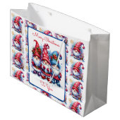 Vrolijk kerstfeest voor jou | Holiday Gnomes Groot Cadeauzakje (Voorkant Gekanteld)