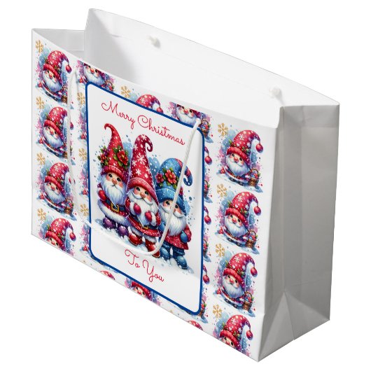 Vrolijk kerstfeest voor jou | Holiday Gnomes Groot Cadeauzakje