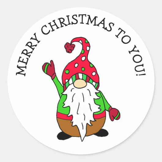 Vrolijk kerstfeest voor jullie om te koelen. ronde sticker (Voorkant)
