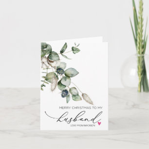 Vrolijk kerstfeest voor man met een kinderkaart kaart