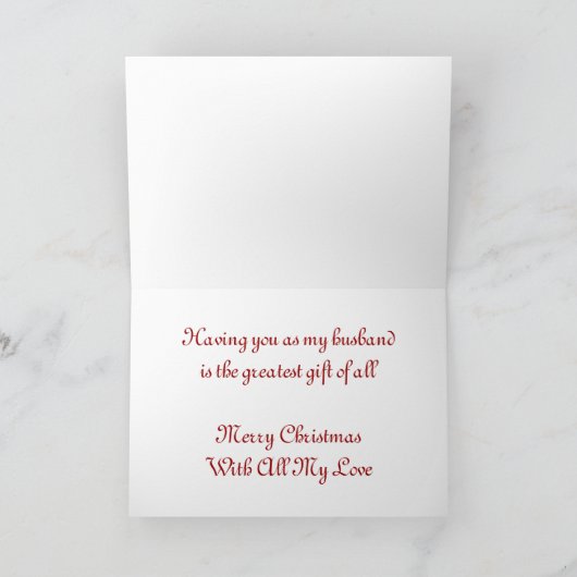 Vrolijk kerstfeest voor man van vrouw feestdagen kaart (Binnen)