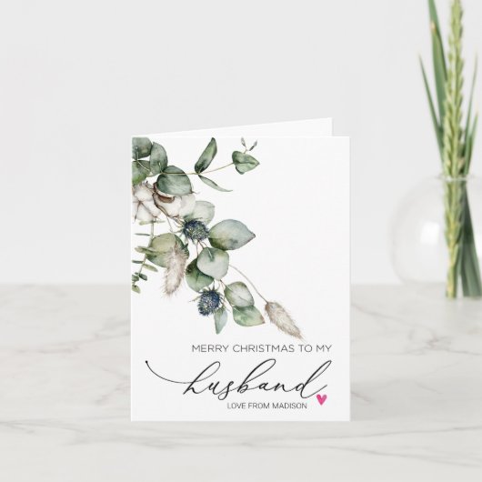 Vrolijk kerstfeest voor man van vrouw Kaart (Voorkant)