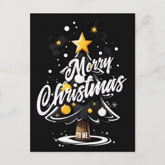 Vrolijk kerstfeest voor mij Groet Briefkaart (Voorkant)