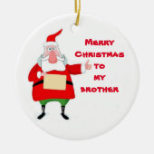 ***VROLIJK KERSTFEEST VOOR MIJN BROER*** KERAMISCH ORNAMENT (Voorkant)