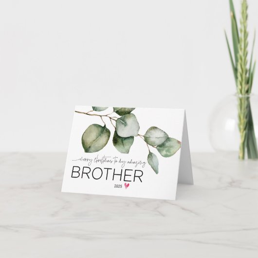 Vrolijk kerstfeest voor mijn broer Schattige broer Kaart (Voorkant)