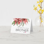 Vrolijk kerstfeest voor mijn broer Schattige broer Kaart (Gele Bloem)