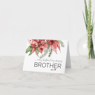 Vrolijk kerstfeest voor mijn broer Schattige broer Kaart