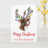 Vrolijk kerstfeest voor mijn Deerest Reindeer Kaart (Gele Bloem)