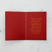 Vrolijk kerstfeest voor mijn dochter Goud ornament Feestdagen Kaart (Binnen)