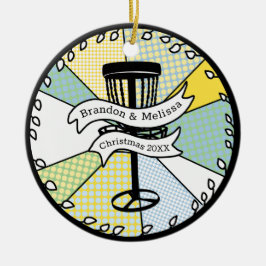 Vrolijk kerstfeest voor mijn favoriete schijfgolfe keramisch ornament