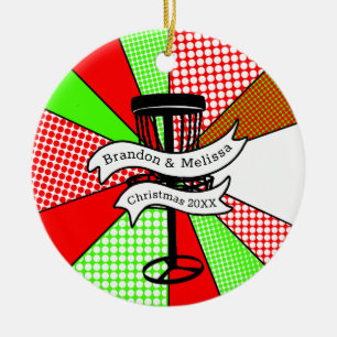 Vrolijk kerstfeest voor mijn favoriete schijfgolfe keramisch ornament