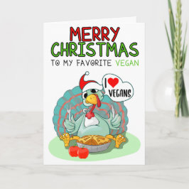 Vrolijk kerstfeest voor mijn favoriete Vegan Kaart
