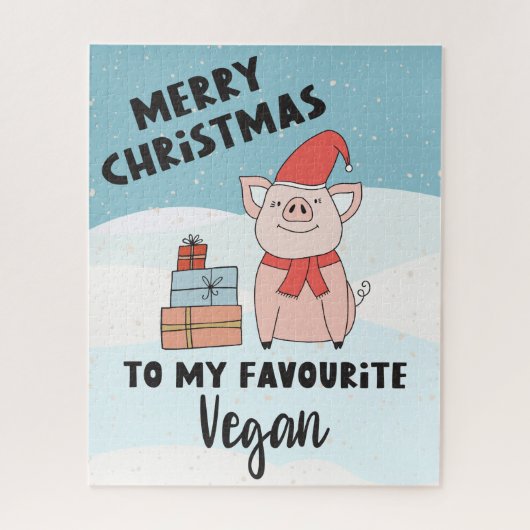 Vrolijk kerstfeest voor mijn favoriete veganenhete legpuzzel (Verticaal)