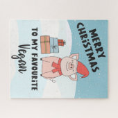 Vrolijk kerstfeest voor mijn favoriete veganenhete legpuzzel (Horizontaal)