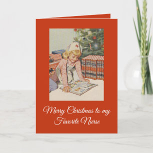 Vrolijk kerstfeest voor mijn favoriete verpleegste feestdagen kaart