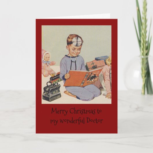 Vrolijk kerstfeest voor mijn geweldige dokter feestdagen kaart (Voorkant)