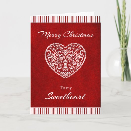 Vrolijk kerstfeest voor mijn liefje feestdagen kaart (Voorkant)