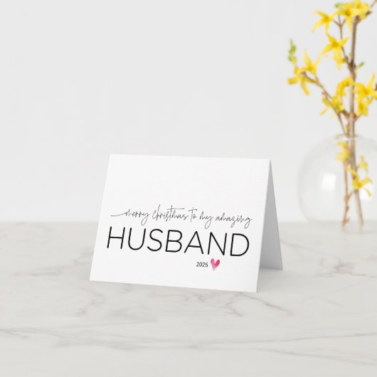 Vrolijk kerstfeest voor mijn man van de kindertijd kaart (Gele Bloem)