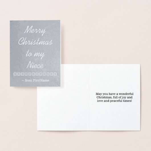 "Vrolijk kerstfeest voor mijn nichtje" Kaart (Display)