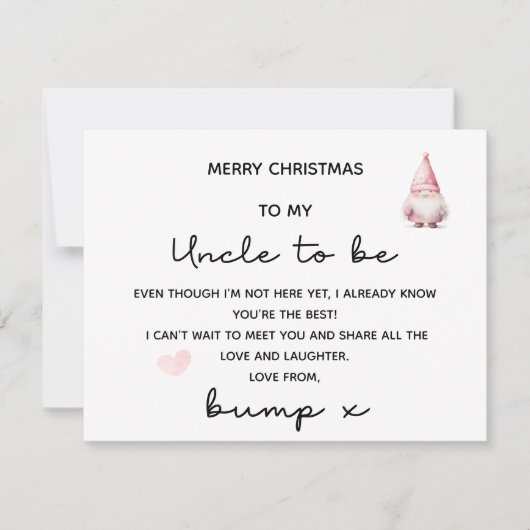 VROLIJK KERSTFEEST VOOR MIJN OOM UIT BUMP KAART (Voorkant)